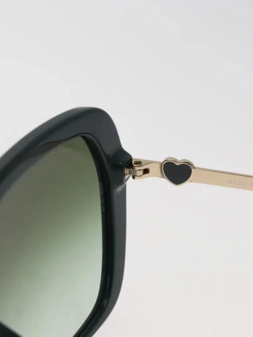 CHANEL Sunglasses plastic Green CC Auth BA12623M